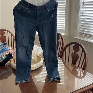 LOFT Dark Blue Ankle Jeans